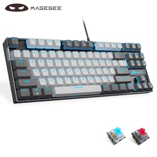 MageGee MK-star Mechanical Gaming Keyboard Blue / Red Switch 87 keys Wired LED Backlit Computer Keyboard for Laptop Windows PC Gamer