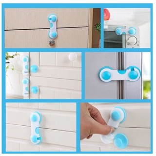 JJSTUID#Plastic Home Door Drawer Lock Kids Protect Wardrobe Cabinet