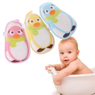 Penguin Baby Body Cleaning Sponge Scrub Scruer Soft Bath Shower Spa