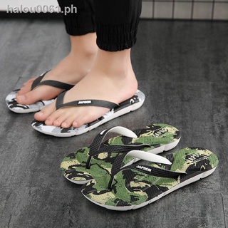 Large size✠☑Summer men s non-slip clip feet lightweight outdoor leisure beach sandals and slippers fashion camouflage flip flops large size W310