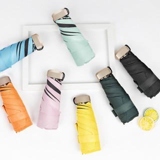 Mini Pocket Umbrella Windproof Folding Compact Rain Umbrella Anti-UV Radio Sun Umbrella