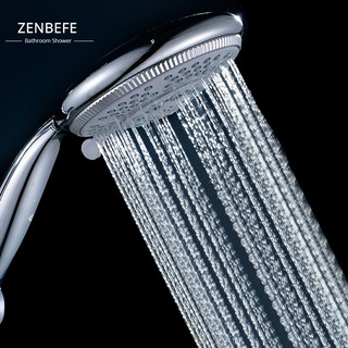 ZENBEFE Large multi-function shower head with switch can turn off the water shower head handheld