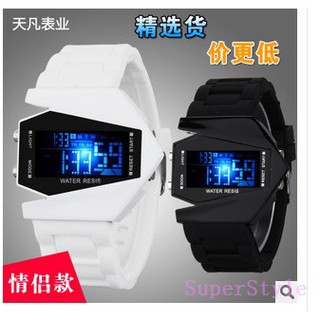 Silicone Band LED Wrist Watch with Blue Light Display