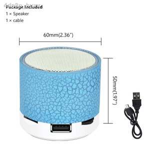 blutooth speaker◐✓﹉Mini LED Portable Crack Speakers Wireless Speaker With TF Mic Blutooth-compatible