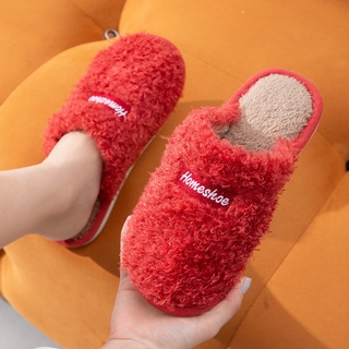 Home slippers Plush Cotton slippers Female Home Winter Non-Slip Indoor Home