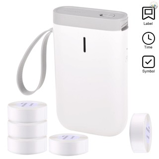✲ready stock✲ Portable Thermal Label Printer Handheld Name Price Sticker Printer BT Connection with USB Cable 5 Rolls Thermal Paper for Home Office Supermarket Store (2)