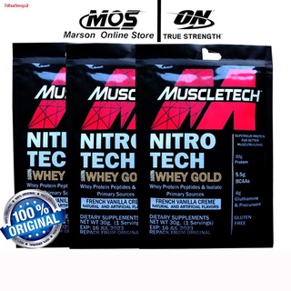 ✧Muscletech Nitrotech 100% Whey Gold - Whey Protein Peptides & Isolate Primary Sources 30g, 1 Servin