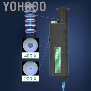 Yohooo Handheld 400X Optical Fiber Inspection Microscope 2.5mm LED Adapter Hybrid