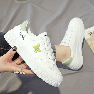 [COD] 2021 spring new student white shoes female Korean version of all-match casual sports shoes ins Harajuku style thick sole shoes