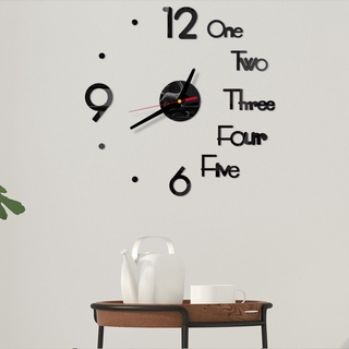 Acrylic Modern DIY Clock,3D Mirror Small Size Surface Wall Decor Frameless Mute Clock,For Bedroom Office Home Numbers Sticker