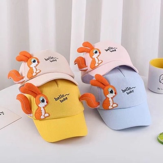 Korean Children Hat Spring Boys Cap Squirrel Baby Kids Summer Girls Cartoon Baseball Cap