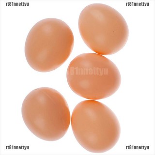 【NNET】5Pcs Fake Dummy Egg Hen Poultry Chicken Joke Prank Plastic Eggs Home P