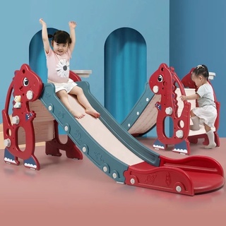 Dinosaur Slide Robot Slide with Balls & Rings Indoor Foldable Slide Play Set for Kids