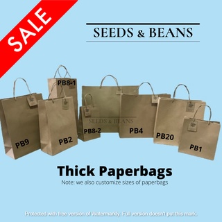 THICK Paper Bag / Paper Bag / Kraft Bag / Plain Gift Bag with twist handle / Cake bag / Pastry bag