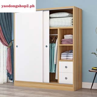 Wardrobe modern minimalist home bedroom cabinets children s simple rental room with sliding doors solid wood economy wardrobe<
