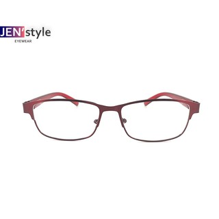 Jen'style Eyewear Replaceable Lens Eyesafe Eyeglass with Metallic Frame Eyeglasses 6615