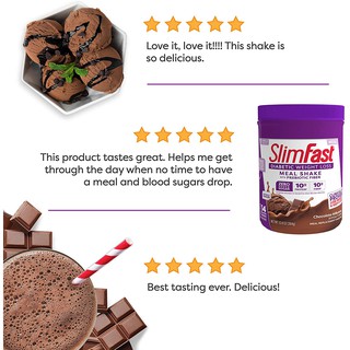 SlimFast Keto Meal Replacement Shake Powder, Diabetic Weight Loss - Chocolate Milkshake Mix (8)