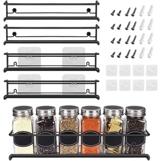 Spice rack non-perforated bathroom shelf storage rack