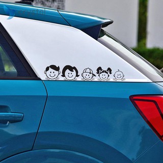 ♛Crystal♛5x25cm Car Sticker Art Design Pattern Decal Happy Family for Windshield