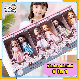 6"/9"/12" Christmas Gift Bjd Cute Doll Toy Set Children Princess Dress up Clothes Girls Toys