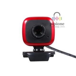 Webcam 480P 5MP PC 30fps Web USB Camera Cam Video Call with Microphone USB Plug & Play for Laptop Desktop Computer Red