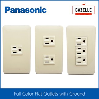 Panasonic Full Color Flat Outlets w/ Ground