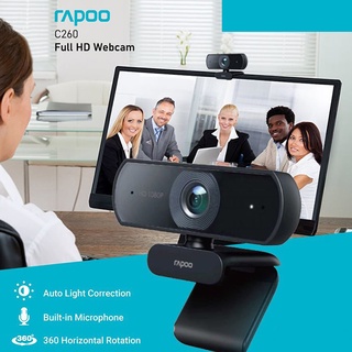 RAPOO C260 Full HD 1080P USB Web Camera Mini Webcam with Built-in Microphone for Laptop Computer PC