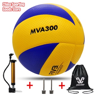 Popular volleyball, mva300, super hard fiber, brand, competition, size 5, free air pump + needle + b