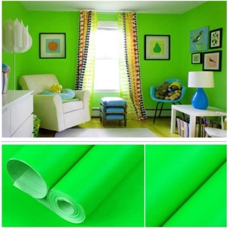 Fashion shop Plain green wallpaper Pvc Wallpaper 10 meters self adhesive home decor sticker
