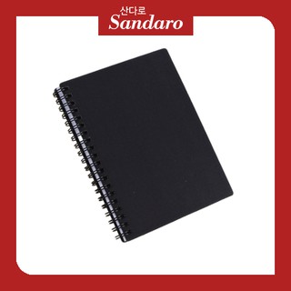 Sandaro Japanese B6 Small Minimalist Spiral Notebook Blank Pages Black - Stationery Paper