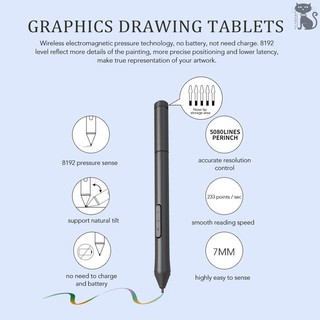 ※GGC※ 6in Ultralight Grafische Tablet T503 Niveaus Digitale Tekening Tablet with Pen Graphics Drawin (6)