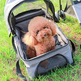 Pet stroller Teddy puppy out trolleys small cat foldable stroller lightweight dog supplies m52m