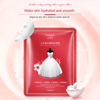 3 Pieces Princess Wedding Dress Brightening Facial Mask Shrink Pores Hydrating and Moisturizing (3)