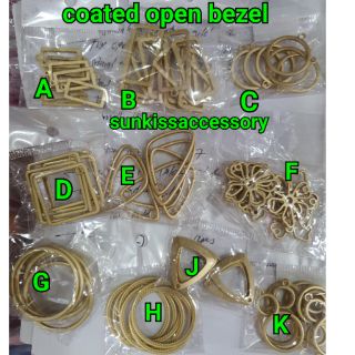 Open bezel coated earring holder