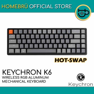 Keychron K6 Wireless Mechanical RGB Aluminum Keyboard | Hot-swap