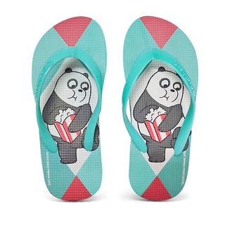 【Ready Stock】☸♝Caribbean x We Bare Bears Kids Flip-flops PE64 Panda Po