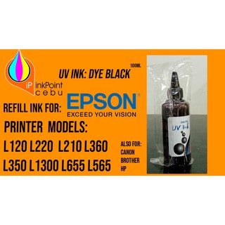 InkPiu T664/664 Epson Compatible Black Refill Dye Ink for L120 L220 L210 L360 L350 L1300 L655 L565