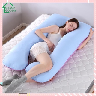 【Available】[LOTSOFGOODS] U-Type Pregnancy Pillow Case Cotton Cover for Maternity