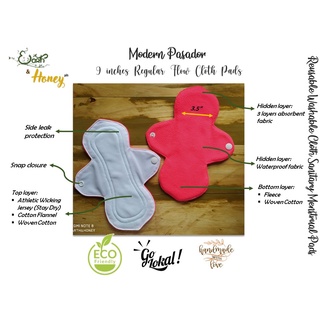 1pc Regular Flow Cloth Pads PASADOR Breathable Washable Cloth Menstrual Sanitary Pads