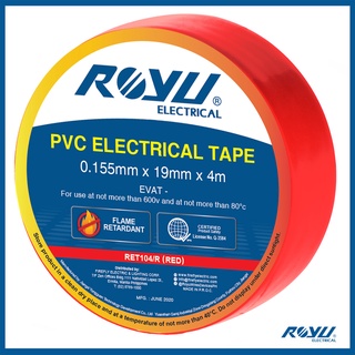 Royu PVC Electrical Tape Red-4m - RET104/R