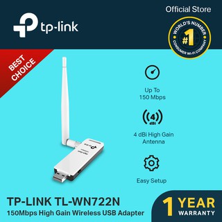 TP-Link TL-WN722N 150Mbps High Gain Wireless USB Adapter | WiFi Receiver | WiFi Dongle | TP LINK