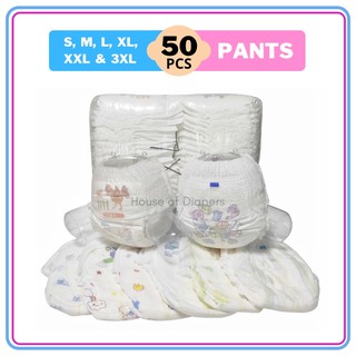 Korean Premium Ultrathin Baby Diapers - Pullups & Magic Tape NB, S, M, L, XL, XXL, XXXL (50pcs)
