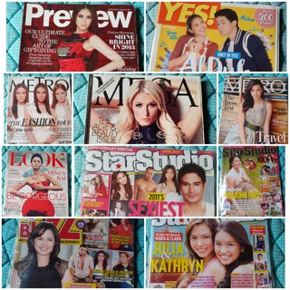 Assorted Magazines (ELLE, Preview, Mega, Metro, InStyle)