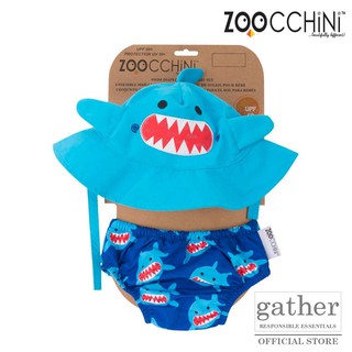 Zoocchini UPF50 Baby Swim Diaper & Sunhat Set - Sherman the Shark
