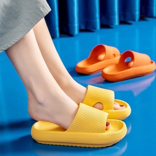 Thick bottom solid color household unisex couple non-slip silent comfortable slippers 2096#