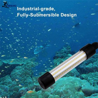 LK LED Submersible Fishing Light Underwater Fish Finder 1200LM Bulb Lamp 5M Cord RD