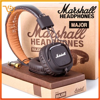 Marshall Major Leather Noise Cancelling Headphones Headset Stereo DJ Hi-Fi Deep Bass Earphone