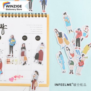 Winzige 40Pcs Stickers Set Diary Planner Scrapbook Character Stickers