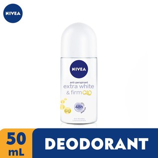NIVEA Deodorant Extra White & Firm with Q10 Anti-Perspirant Roll-on, 50ml [Exp. Sep 2022]