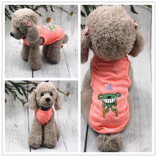 T-shirt Soft Puppy Dogs Clothes Cute Pet Dog Cartoon Clothing Summer Shirt Casual Vests for Pet Supplies (6)